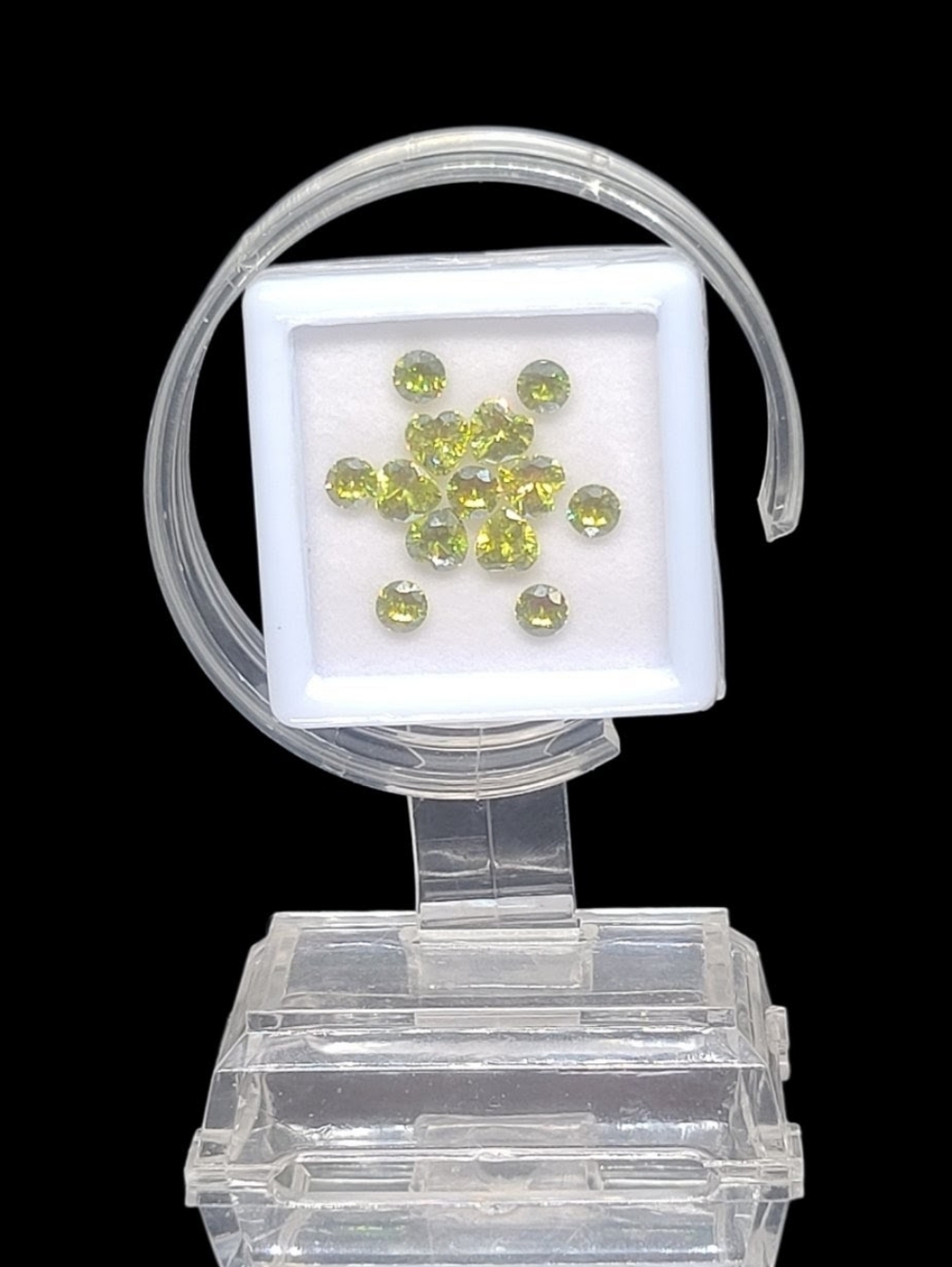 NEW Peridot CZ Round Cut & Heart Shaped Loose Gemstones